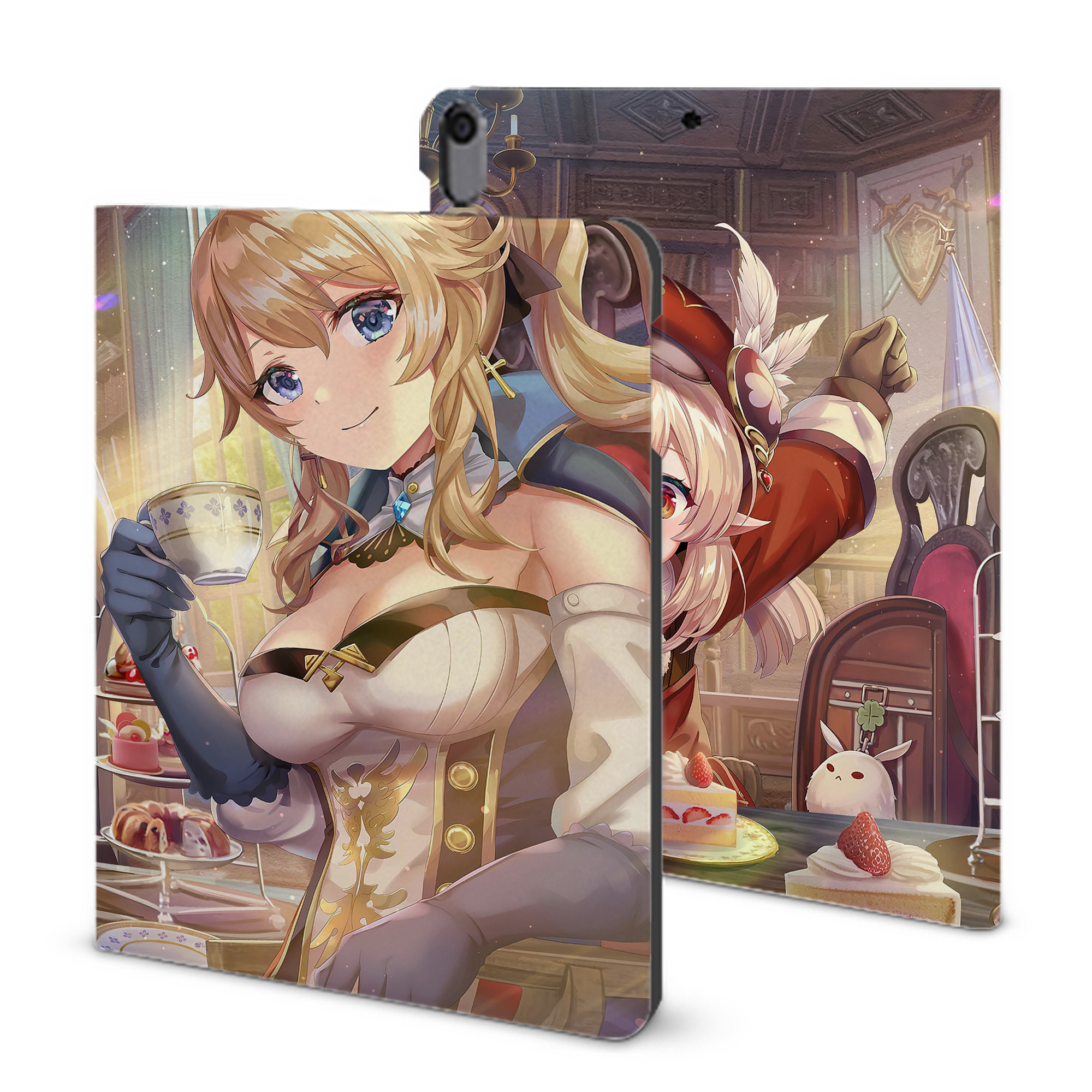 げんし神 genshin IPad ケース ブック型 PUレザー TPU 耐衝撃 軽量 薄型 ペン収納なし 全面保護 IPad 各モデル対応